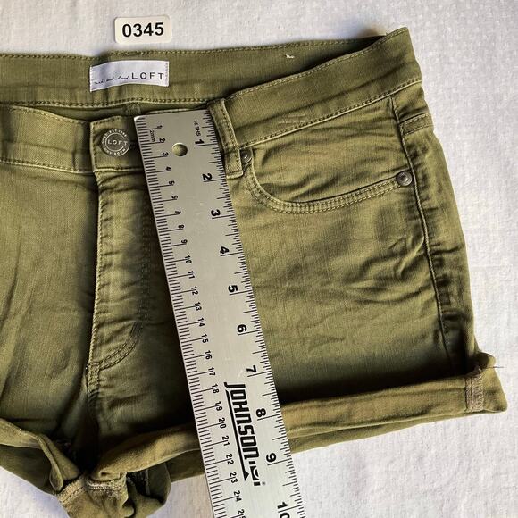 LOFT Women Summer Jeans Shorts Denim size 31, Green - Picture 3 of 10